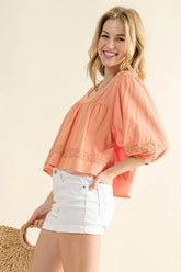 Lace Detailed V Neck Blouse Top And the Why